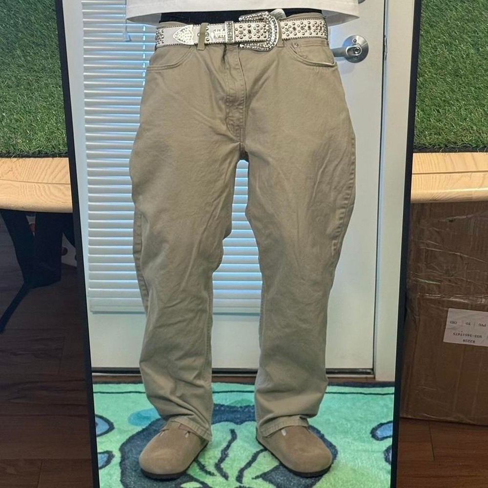 Levi's 514 straight fit cream jeans 40x30